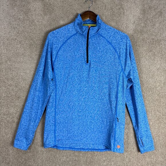 Bonobos Good Sport Shirt Men's Medium M Blue Slim Fit 1/4 Zip Pulllover Athletic - Picture 1 of 8